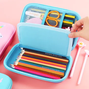 

Kawaii School Pencil Case Storage Bag EVA Pencilcase for Kids Pencil Box Student Gift School Stationery Camo Novelty Size Origin