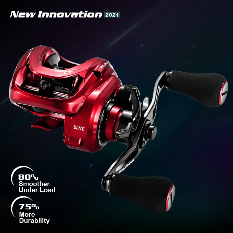 Merage Smooth Baitcasting Reel Real 9Kg Max Drag 7+1BB 7.2:1 Gear Ratio High-speed Fishing Reel Centrifugal Brake System