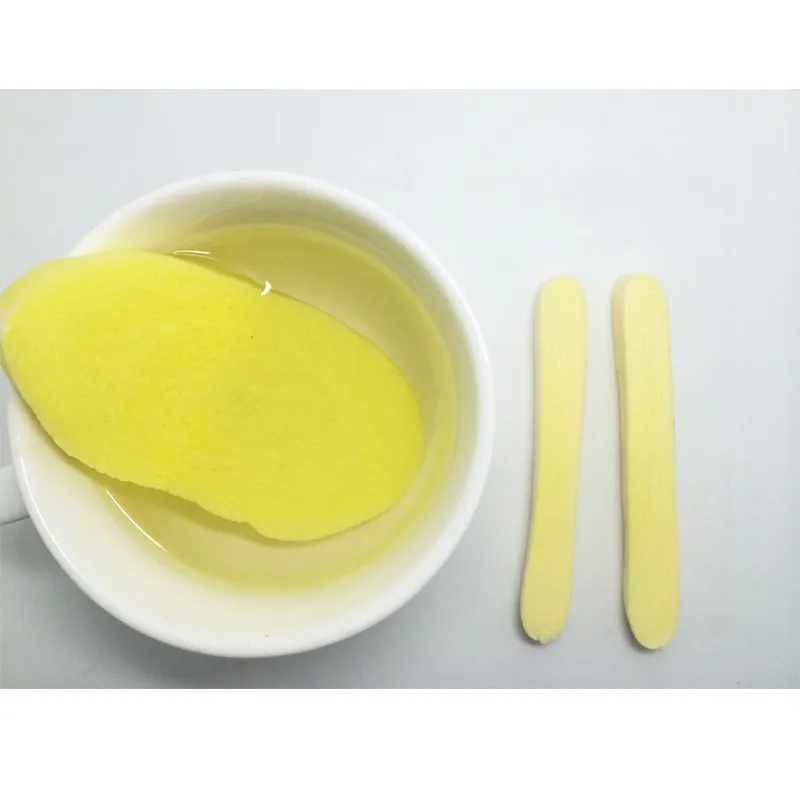 

12PCS Yellow Cosmetic Puff Compress Cleansing Sponge Flutter Body Facial Face Exfoliator Cleanser Wash Pad Remove Makeup