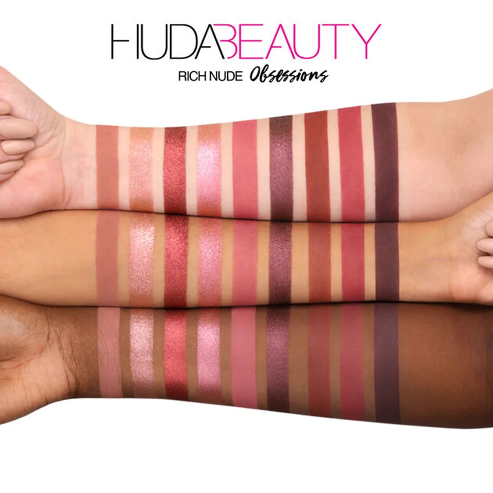 Huda beauty, палитра для макияжа глаз, матовые тени для век, палитра, блестящая пудра, тени для век, тени для век, штамп, пигмент, тени для век