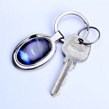 

Customize pattern metal key chain photo star cross logo of a gift Crystal keychain OEM key chain