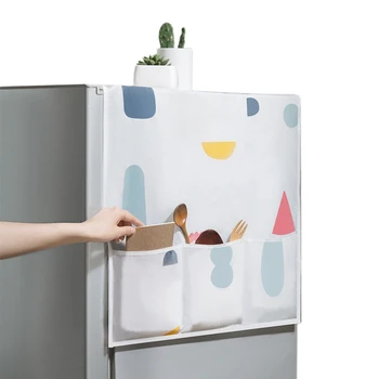 

Refrigerator Dust-Proof Covers Fridge Dust Cover Household Multi-purpose Washing Machine Top Cover with Storage Bag