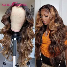 

Body Wave Highlight Lace Front Wig She Admire Brazilian 4/27 Ombre Colored 13X4X1 T Part Bob Wig Human Hair Wig For Black Women