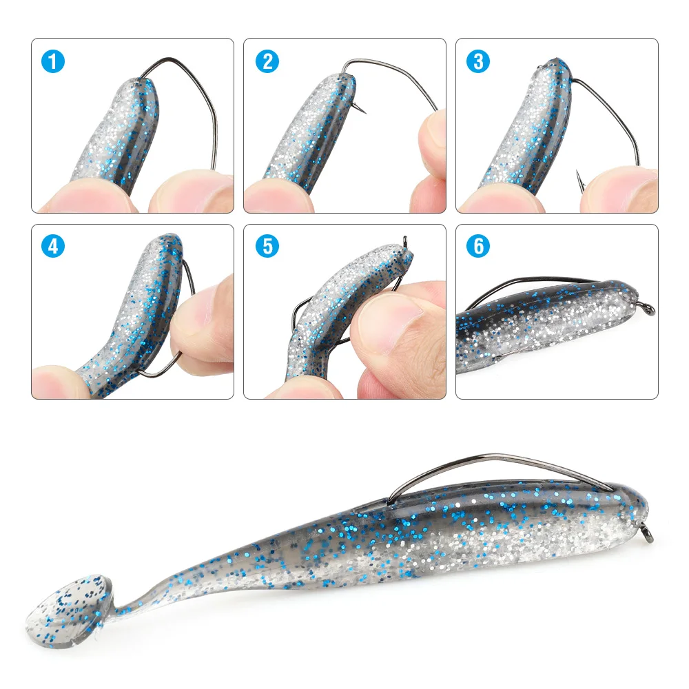 DONQL 1Pcs Fishing Lures 50mm 76mm 100mm Silicone Wobblers Artificial Soft Lures Carp Fishing Tackle T Tail worms Fish Baits Jig主图04 (2)