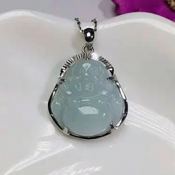 

2020ping Burma Jade Maitreya Buddha Pendant Amulet MiLeFo Jade Stone Necklace For Men Women Jadetite Jewelry