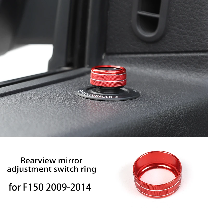 mirror adjust 09-14 MOPAI вентиляционное отверстие декоративное для Ford F150 2009 автомобиля 4WD фары переключатель кнопка ручка украшение кольцо для Ford F150 Raptor 2009 - Название цвета: mirror adjust 09-14