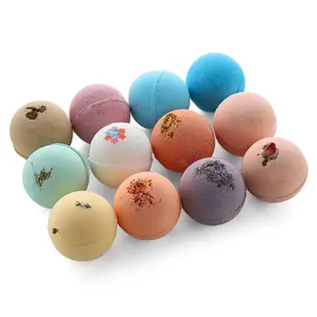 

12pcs 60g Bath Salt Bombs Environmental Protection and Durability Bubble Ball Stress Relief Exfoliating Body Cleaner