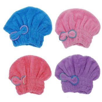 

Useful minifiber dry hair dry hair hat quickly dry hair rolled towel cap (watermelon red)