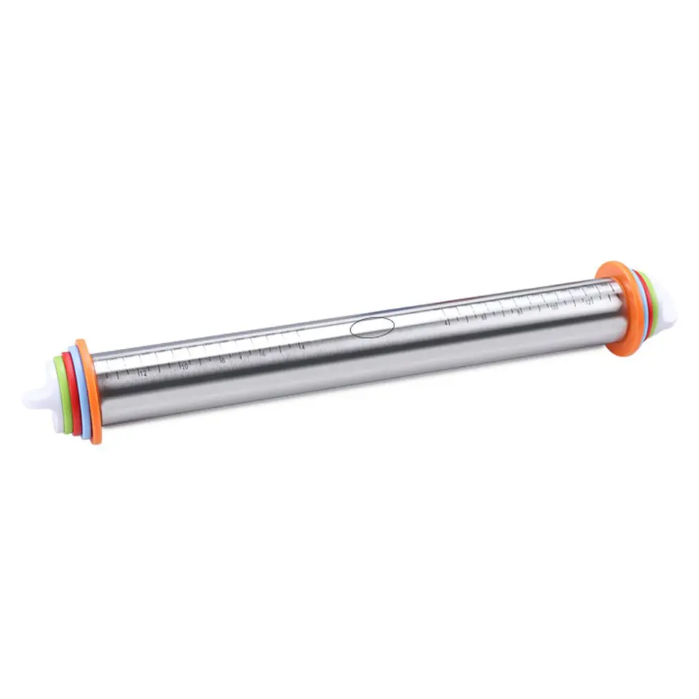 

Stainless Steel Adjustable Rolling Pin Thickness Ring Non Stick rolling pin Dough Mat Home Kitchen Baking Pin