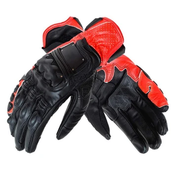 

New 4 Colors 100% Genuine Leather Dain 4 Stroke 2 Motorcycle Gloves Racing Driving Motorbike GP PRO Cowhide Touch screen Gloves