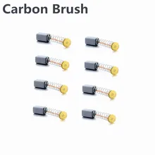 8 шт. Мини дрель Замена для электрической мясорубки угольные щетки запасные части для электродвигателей кисть, дремель Электроинструмент 4,7x5x8 мм