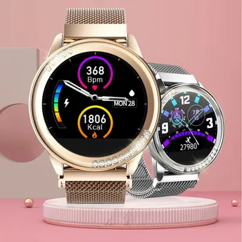 

H16 Smart Watch Women Heart Rate Blood Pressure Monitor Touch Screen Waterproof Lady Smartwatch for Android IOS PK KW10 H1 H2