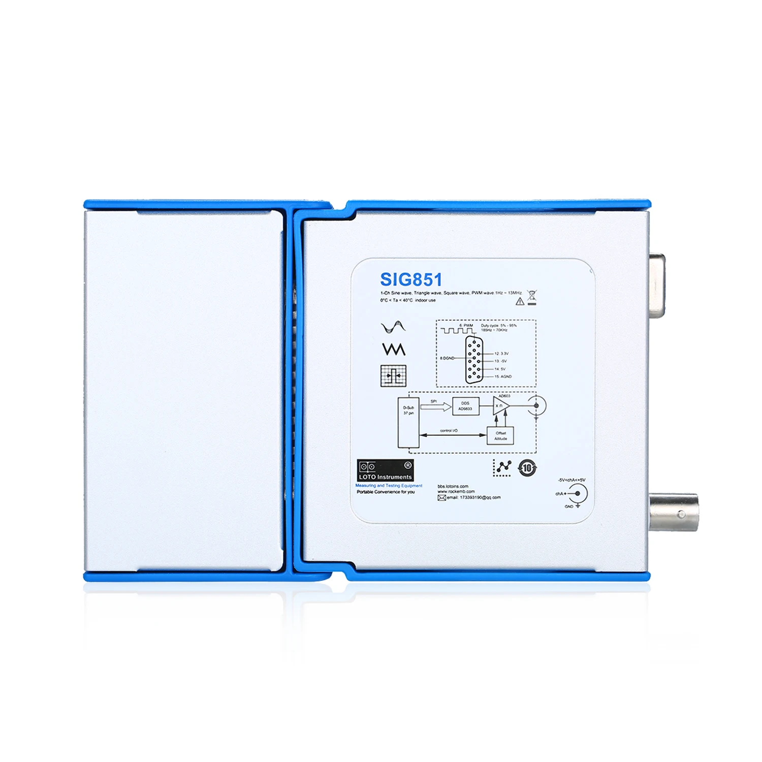 

13MHz Virtual Signal Generator SIG851 Single Channel PC Function Generator For Waveform Output Sine/trangle/square/PWM