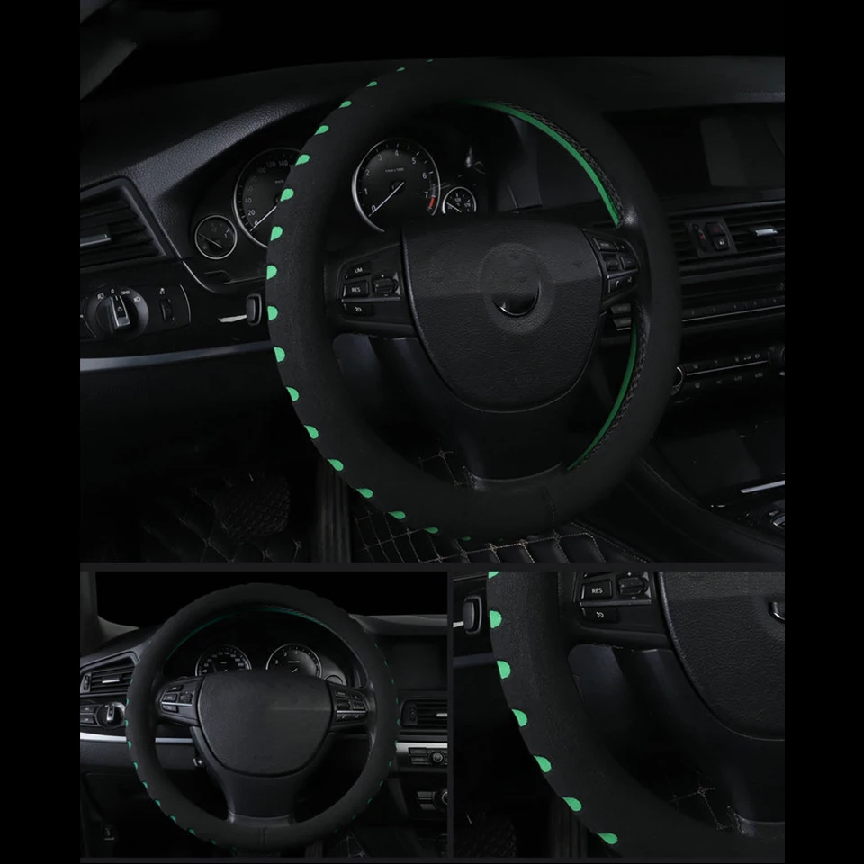 Стайлинг автомобиля дышащие ручки рулевое колесо Чехлы для Volvo S60 V70 XC90 Subaru Forester peugeot 307 206 308 407 3008 2008