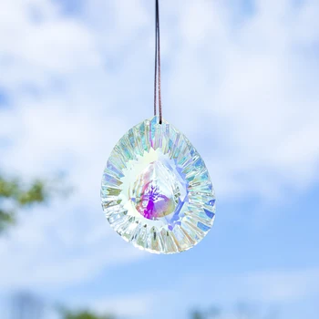 

H&D Colorful Crystal Drops of water Hanging Ornament Parts Rainbow Maker Crystal Prisms Suncatcher Pendant Birthday Party Decor