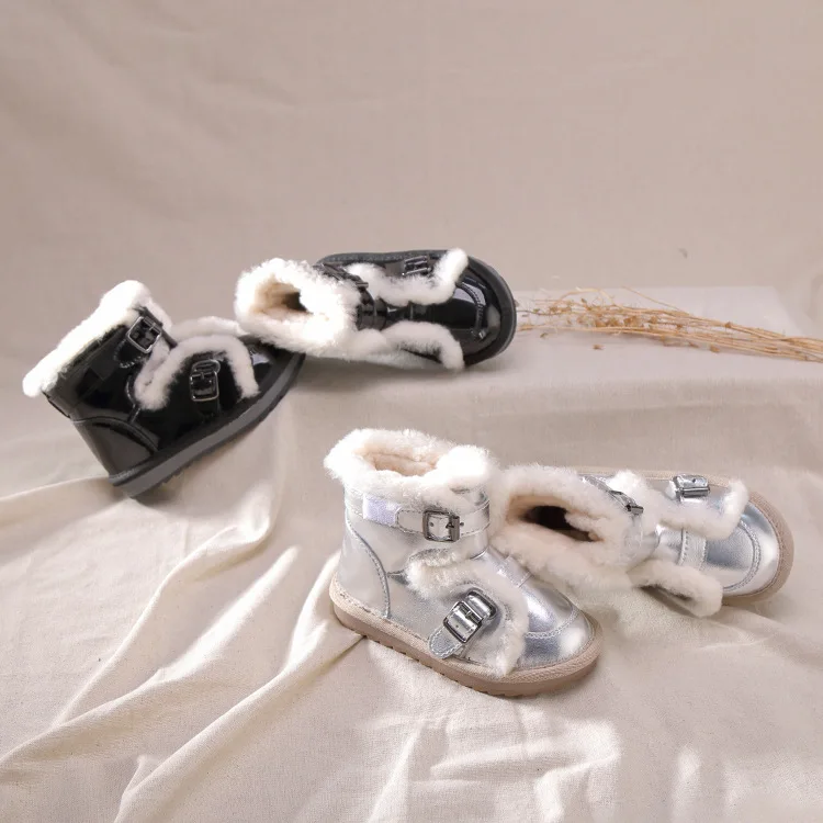 CCTWINS/детская обувь; коллекция года; зимние детские ботинки до середины икры; брендовая теплая обувь для маленьких мальчиков; модные зимние ботинки для девочек; Цвет Черный; SNB187