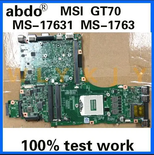 Материнская плата для ноутбука MSI GT70 MS-1763 VER: 2 0 PGA947 поддерживает материнскую плату