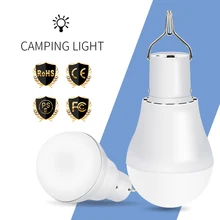USB 5V LED Solar Lamp 15W 250LM Solar Power Light Portable Outdoor Camp Tent Fishing Bulb Rechargeable Emergency Lighting 2835