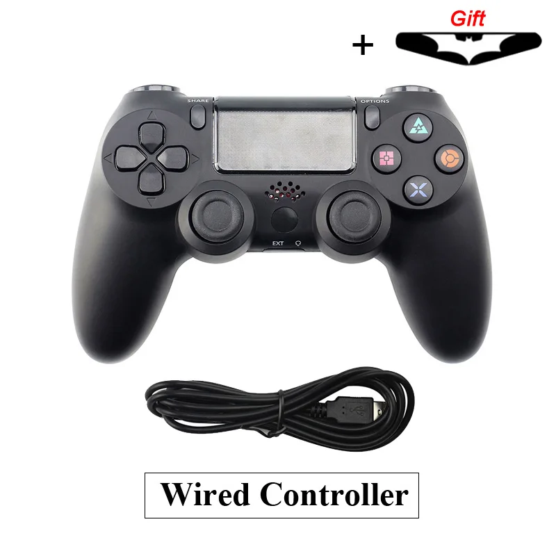 Wired black Для PS4 Pro Bluetooth беспроводной/проводной контроллер для SONY PS4 Pro тонкий геймпад для playstation 4 джойстик для PS3 для Dualshock - Цвет: Wired black