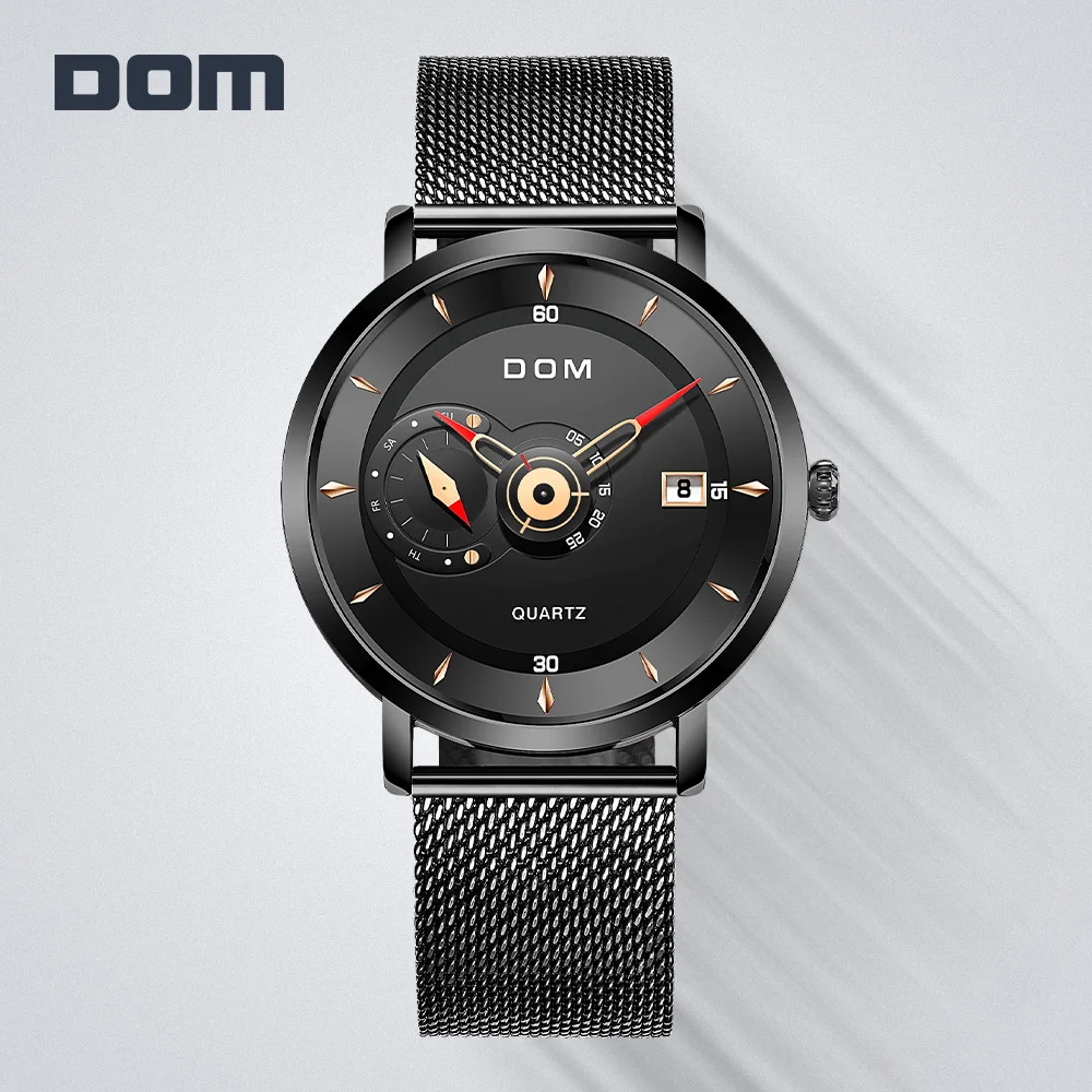 Military Watch DOM Clock Quartz Rriginal-Design Sports Waterproof Mens Brand Men M-1299