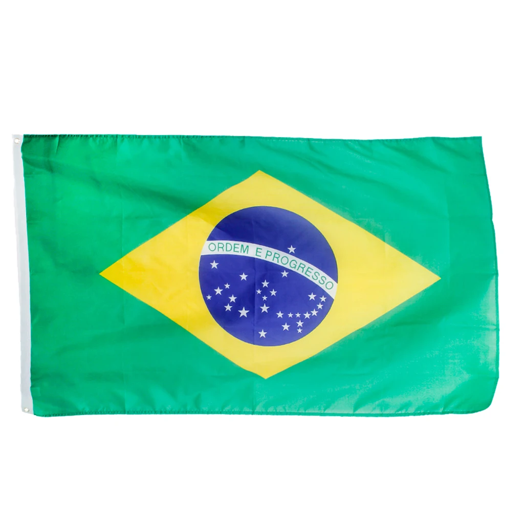 Large Brazil National Flag Brazilian Football Banner 150*90CM / 5*3FT Festival Supply
