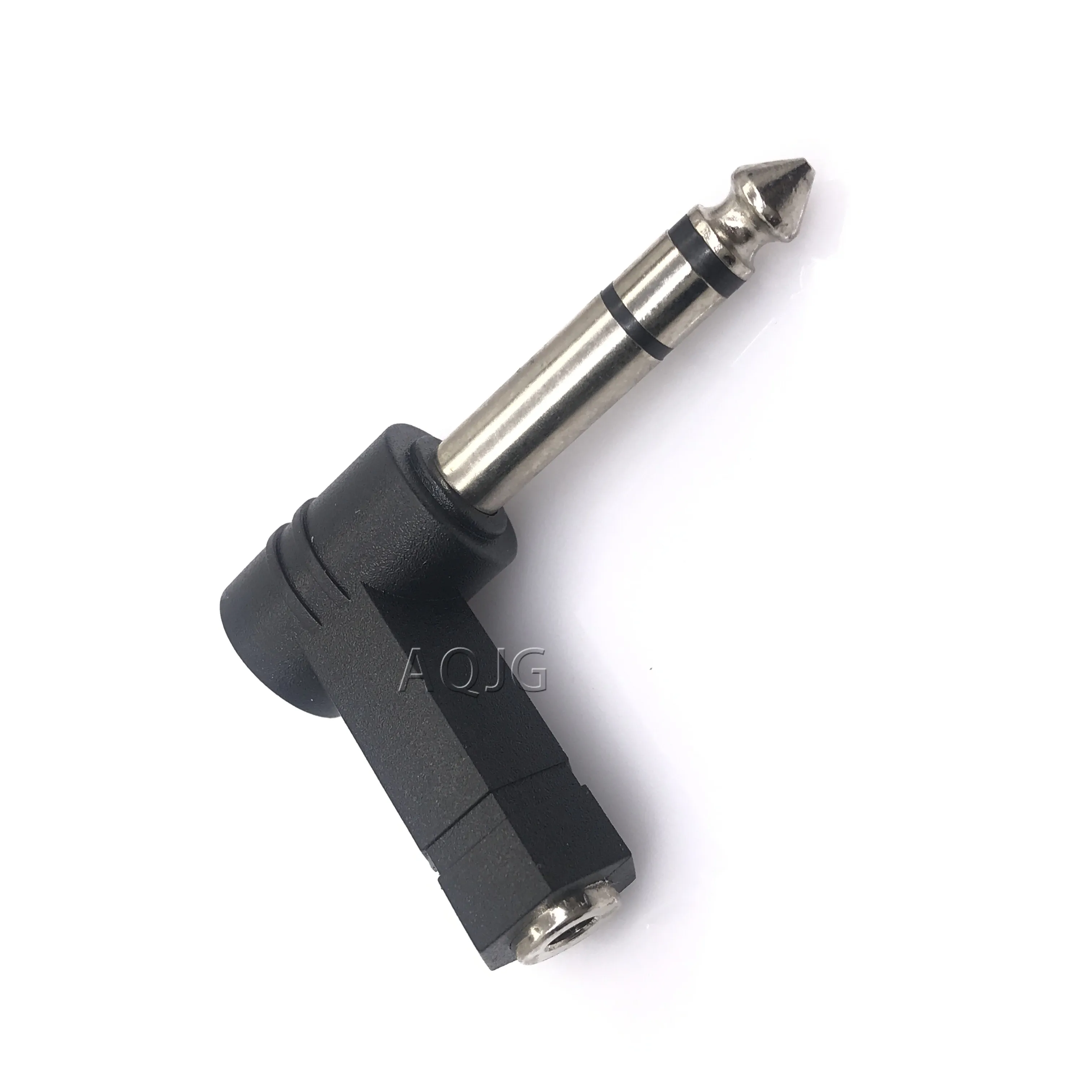 

New 6.35mm Male to 3.5mm Female Plug 3 Pole Right Angle Stereo Audio Adapter 90 Degree 6.35 to 3.5 Male Connector Converters