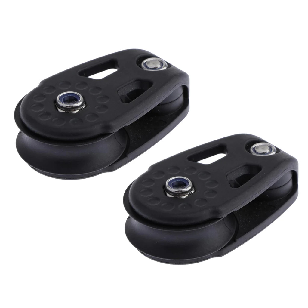 2pcs Kayak Boat Pulley Block Marine Sheave Lifting Wheel Accessories