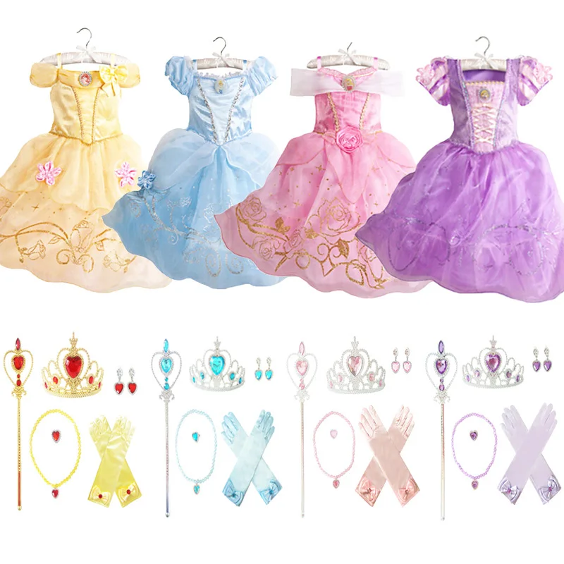Girl-Princess-Dress-up-with-Accessories-Rapunzel-Cinderella-Belle-Aurora-Halloween-Costume-Kids-Snow-White-Sofia