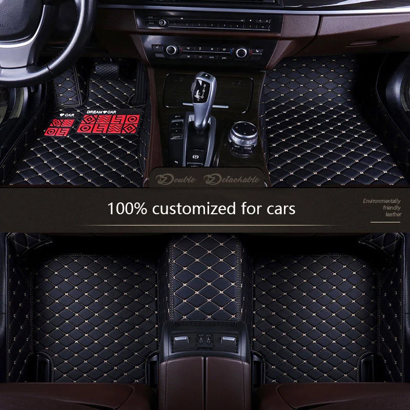 Кожаные пользовательские автомобильные коврики для Citroen C5 C4 Air Cross C2 C4L C-elysee DS5 LS всепогодный водонепроницаемый сверхмощный автомобильный Стайлинг