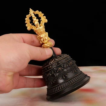 

Tibetan pure copper diamond bell bell rattle Nepal practice bells diamond bell Buddhist supplies ornaments