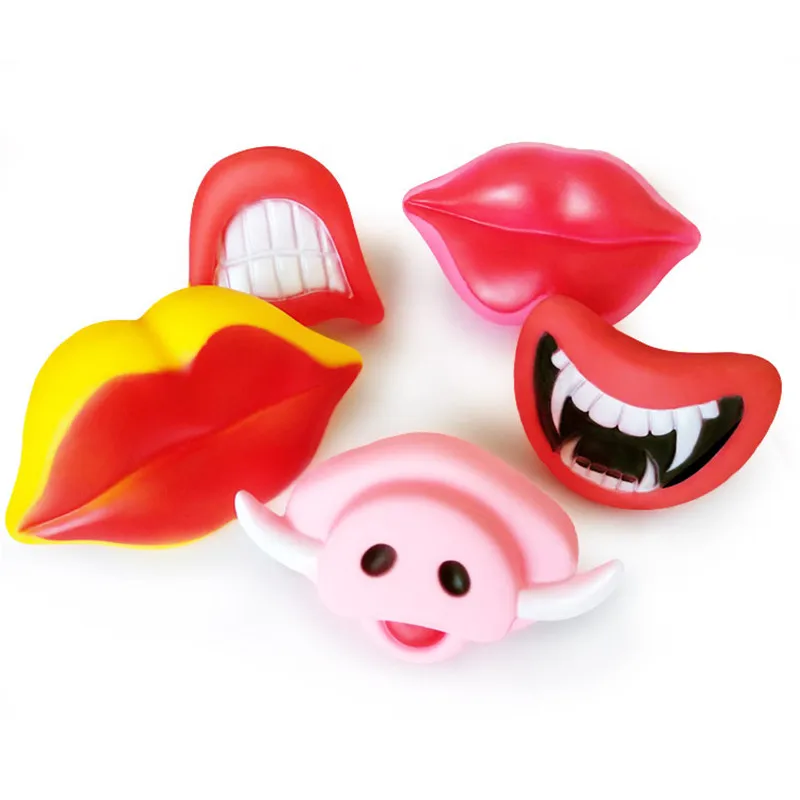 Tricky Toy Хэллоуин игрушки для домашних животных вокал пламя красные губы игрушки для домашних животных силиконовые губы собаки игровые принадлежности смешная игрушка со звуком