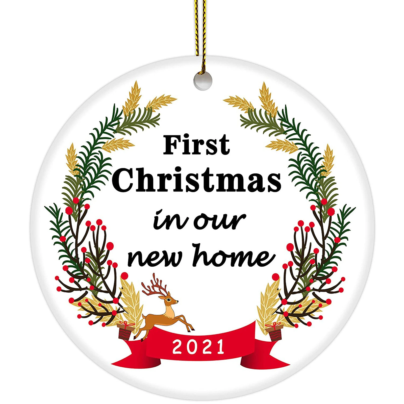 2022 Christmas In Our New Home New Home Christmas Ornament 2021,First Christmas In Our New Home Ornament  2021,Family Christmas Ornaments 2022 Party Favor Decor|Pendant & Drop  Ornaments| - Aliexpress