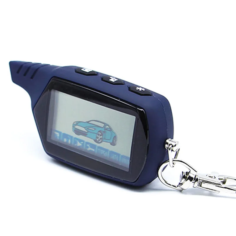 

A61 2-way LCD Remote Control Key Fob Chain Keychain A61 Russian Vehicle Security Two Way Car Alarm System Starline A61