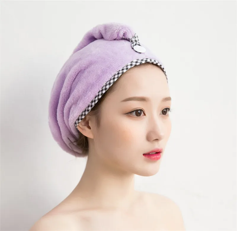 Hair Towel Wrap Turban Microfiber Fast Drying Shower Towel, Anti Frizz Magic Dryer, Dry Hair Hat, Wrapped Bath Cap(R249