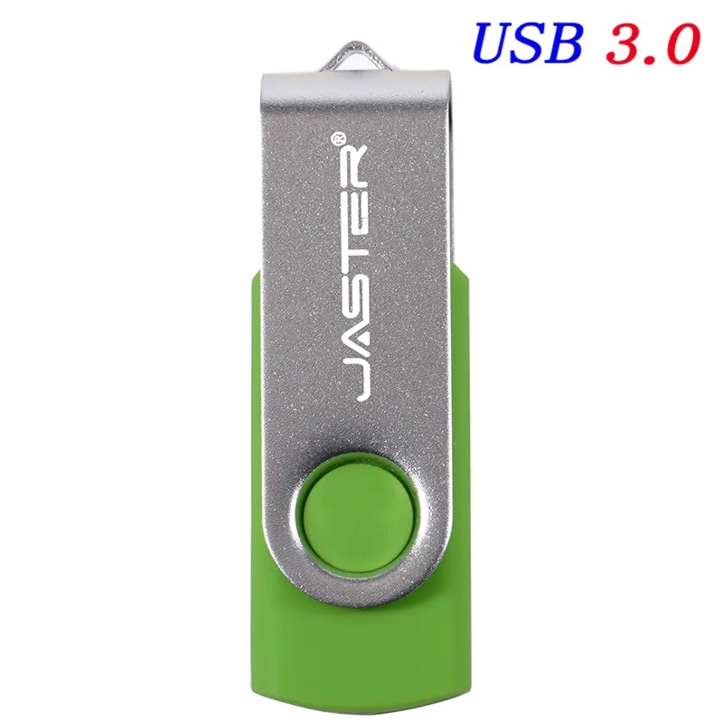 Green JASTER D303 USB флеш-накопитель Usb 3,0 ручка-накопитель 128 Гб 64 ГБ 32 ГБ 16 ГБ 8 ГБ 4 ГБ Вращающаяся Usb карта памяти флешка - Цвет: Green