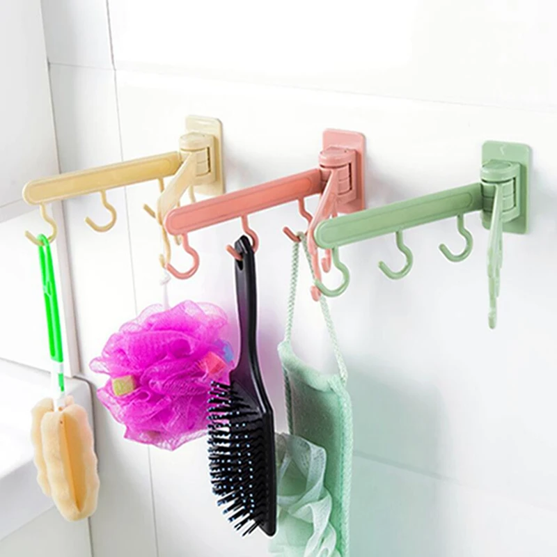 

Can Be Rotated Viscose Hook Towel Rack Hanging Holder Organizer Bathroom Kitchen Cabinet Cupboard Hanger