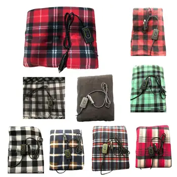 

Heating Blanket Car Accessories Polyester Fiber Winter Cold Weather Electric 12V Plaid/Stripe Heated Blanket for Car Trucks