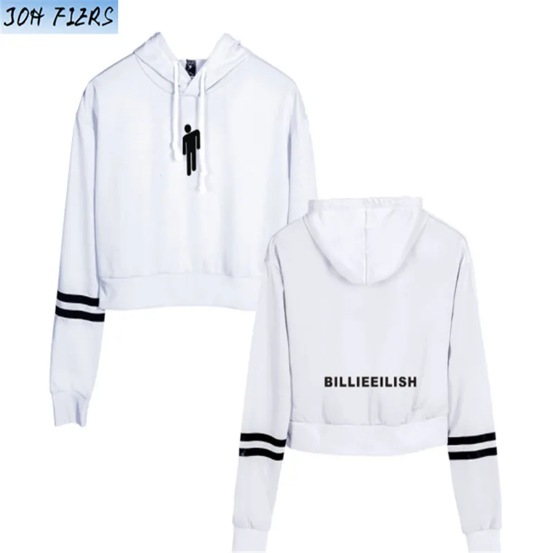 Лидер продаж Billie Eilish толстовки укороченный Топ для женщин пикантные весна осень хлопок высокое качество Billie Eilish толстовки для девочек