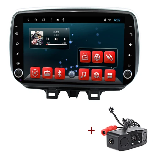 YAZH 1 Din Авторадио gps для hyundai Tucson/Ix35 с Android 9,0 Восьмиядерный ОЗУ 2 Гб ПЗУ 32 ГБ/10,1 дюймов дисплей - Цвет: with Radar camera