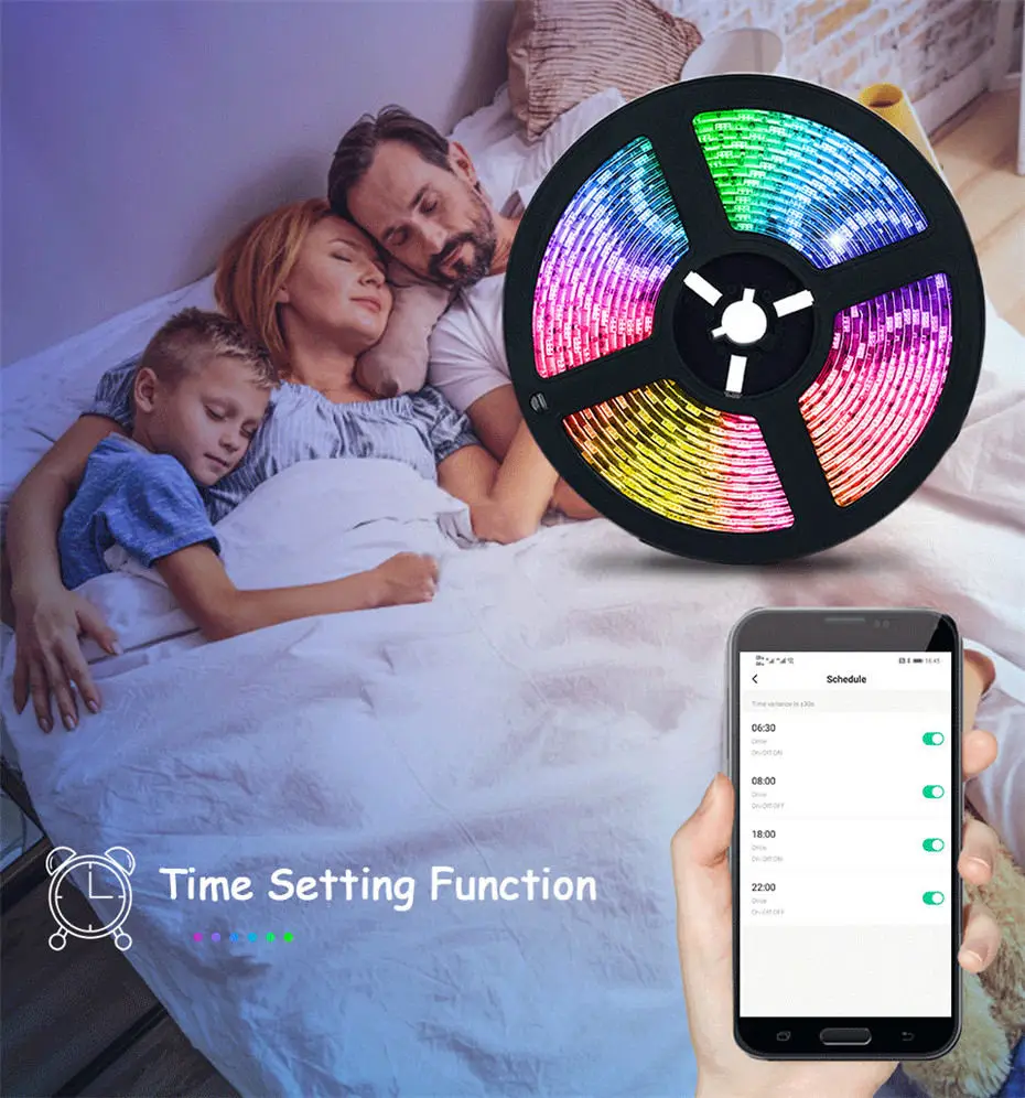 Tuya smart led luzes de corda néon rgb dc12v wifi/bluetooth/controle remoto rgb perseguindo tira