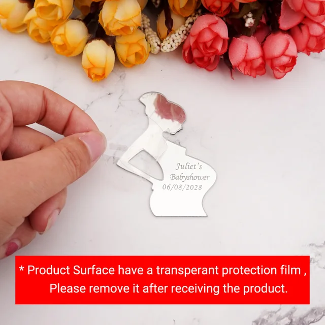 Etichette Specchio Acrilico Personalizzate - Per Bomboniere, Feste E Regali - Foto 6