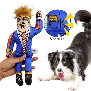 

US President Pet Toys Molar Strong Bite-resistant Vocal Canvas Dog Toy Pet Training Supplies