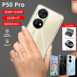 Smartphone, P50 Pro, RAM 16 go, ROM 768 go, 7.6 ", HD, téléphone intelligent, Android 11, débloqué 