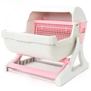 

Semi-automatic Cat Toilet Pet Toilet Semi-closed Cat Sand Basin Quick Dejection, Clean And Hygienic