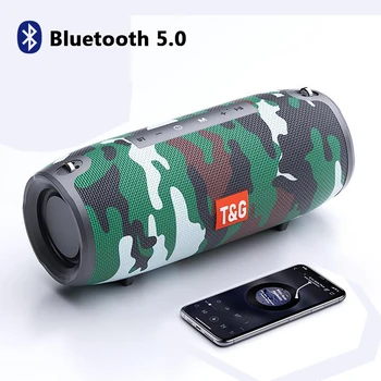 

Portable Bluetooth Speaker 20W Outdoor Wireless Waterproof Column Music Center Boom Box Super Bass Subwoofer with FM/TF/AUX