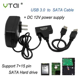 USB в SATA 7 + 15Pin адаптер конвертер кабель для 2,5 дюймов HDD кабель для жесткого диска диск компьютер кабельные разъемы