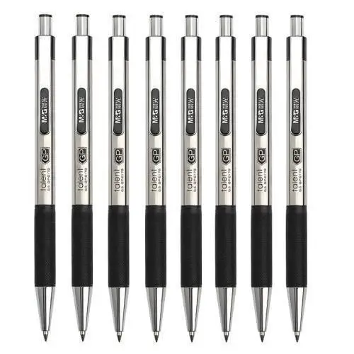 

Chenguang Business Signature Press 0.5 Metal Black Pen Boss Office Signature Ballpoint Pen High-grade Carbon Pen