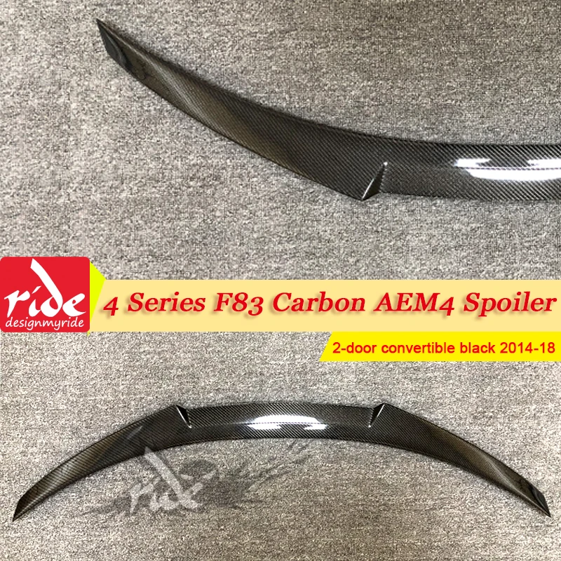 

For BMW F83 2-Doors Convertible Tail Spoiler Wing Carbon Fiber M4 style 4 series 420i 425i 430i 435i Rear Spoiler Wing 2014-2018