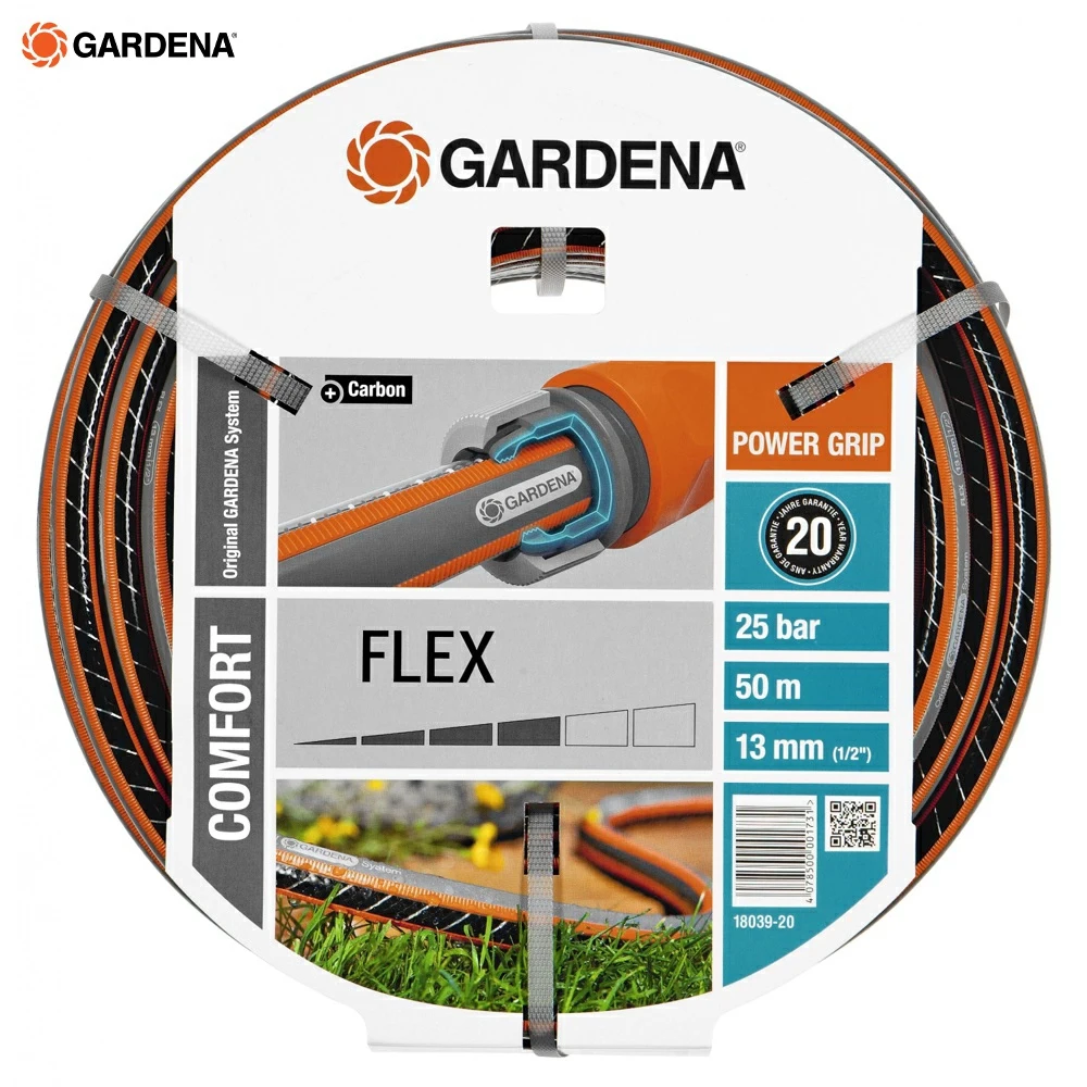 Шланг Gardena Flex 1/2&quot 50м поливочный армированный (18039-20.000.00) | Дом и сад