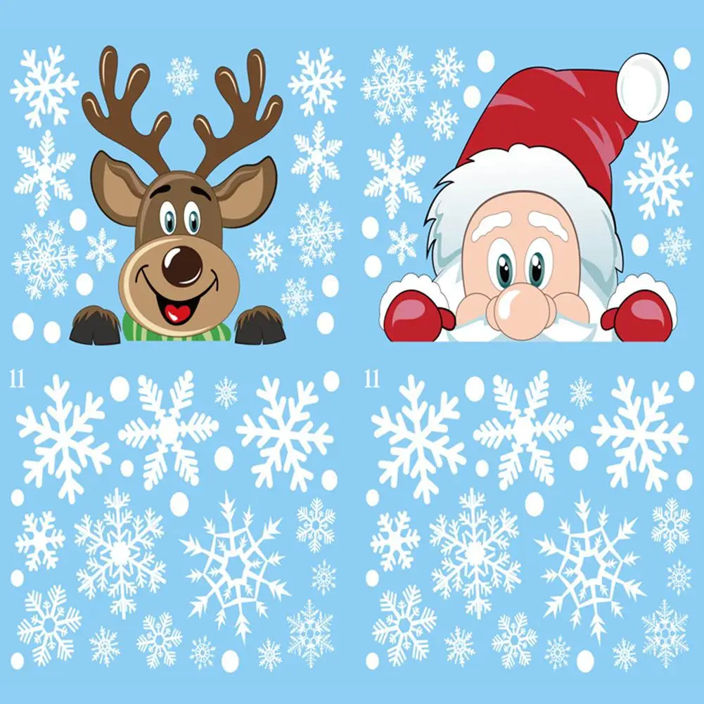 

Christmas Snowflake Wall Sticker Living Room Window Sticker Kindergarten Decoration Double Sided Printing Electrostatic Wall